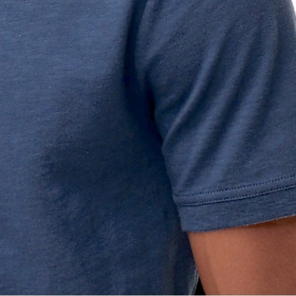 J Crew slub cotton Henley tee blue - Picture 3 of 3